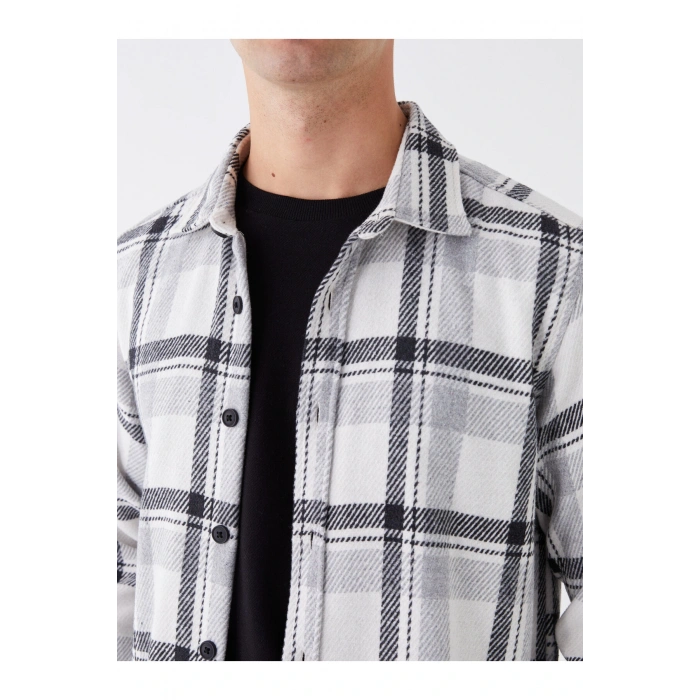 Regular Fit Uzun Kollu Ekose Erkek Oduncu Gömlek