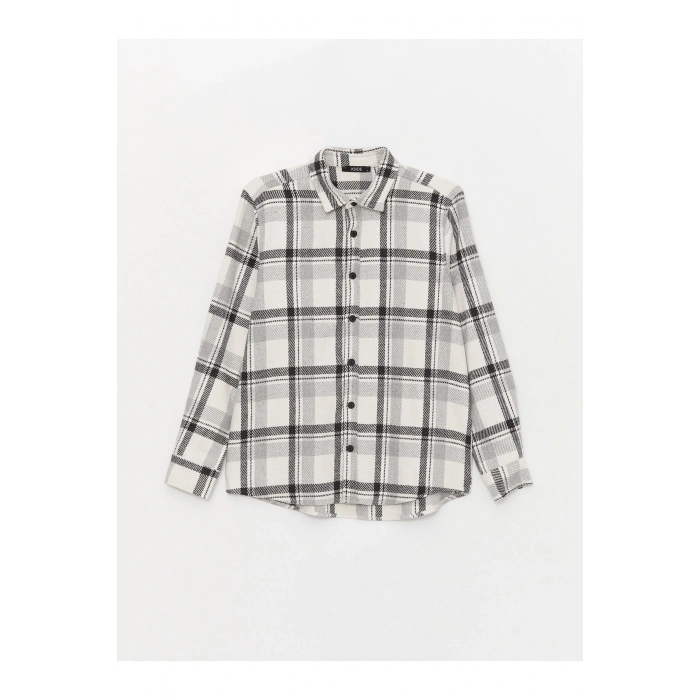 Regular Fit Uzun Kollu Ekose Erkek Oduncu Gömlek