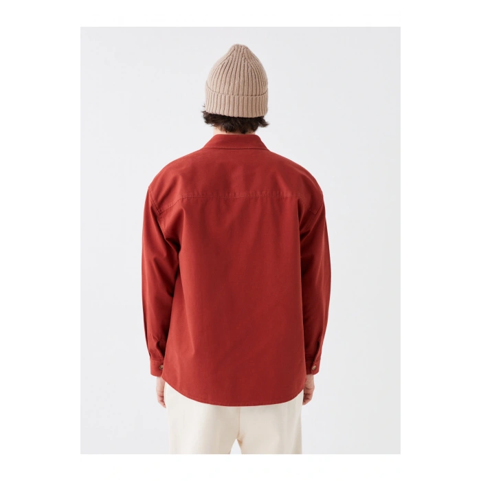 Rahat Kalıp Uzun Kollu Gabardin Erkek Gömlek