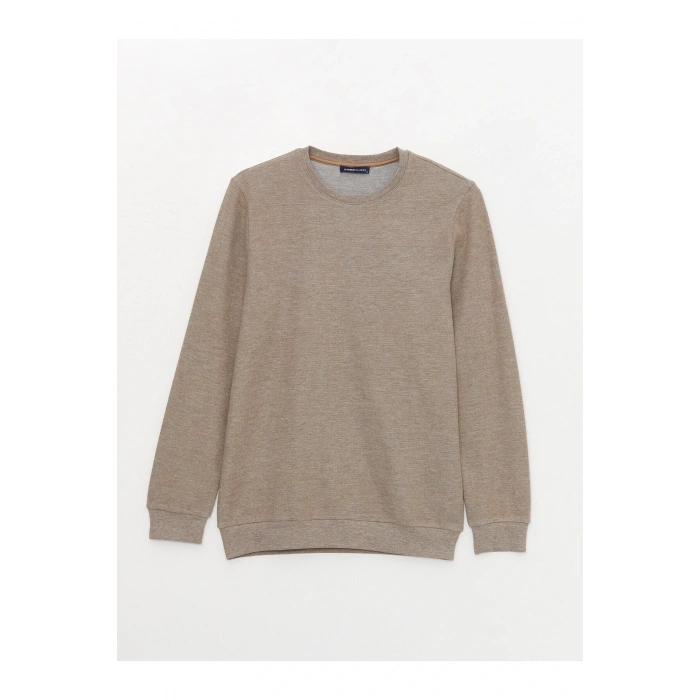 Bisiklet Yaka Uzun Kollu Erkek Sweatshirt