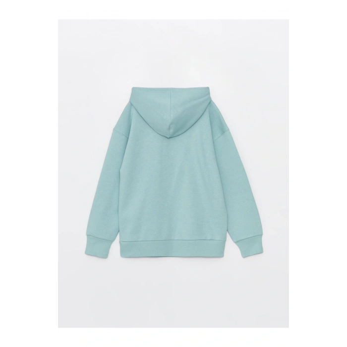 Baskılı Uzun Kollu Kız Çocuk Hoodie