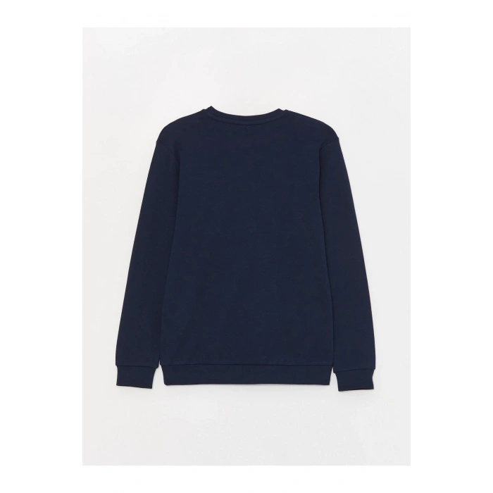 Bisiklet Yaka Pul Payet İşlemeli Uzun Kollu Erkek Çocuk Tişört