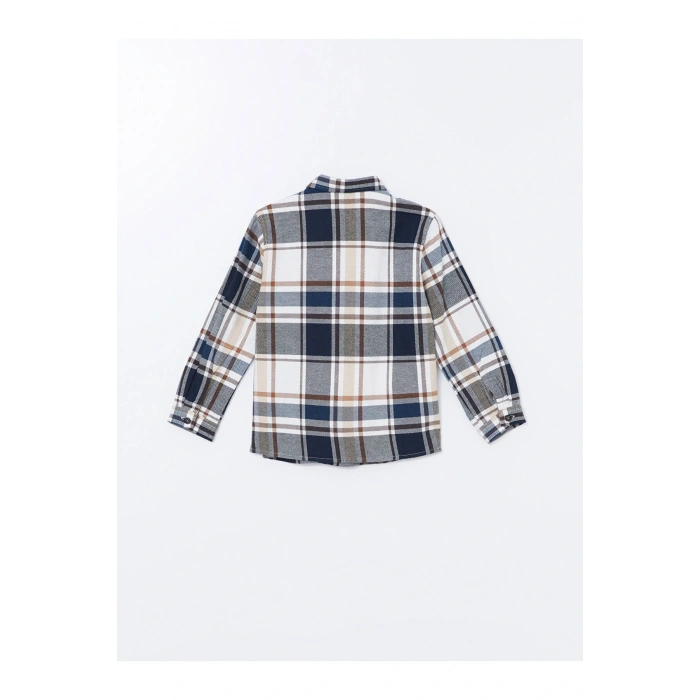 Lcw Kids Mavi Uzun Kollu Ekose Desenli Erkek Çocuk Oduncu Gömlek