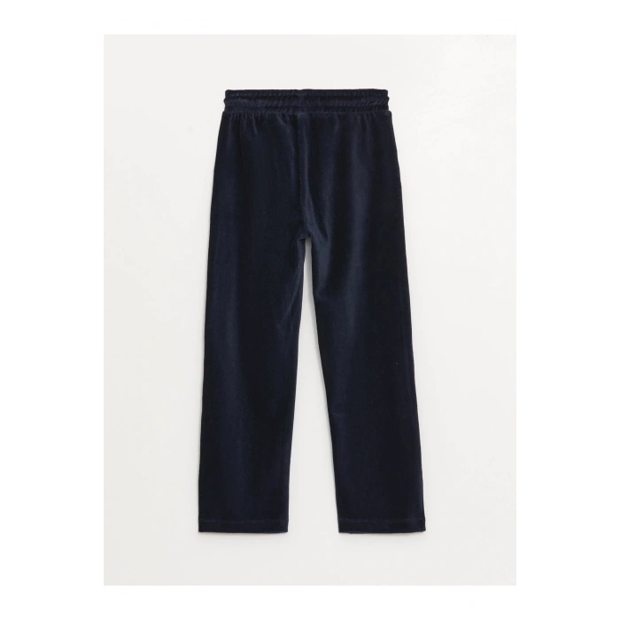 Beli Lastikli Basic Kadife Kız Çocuk Eşofman Altı