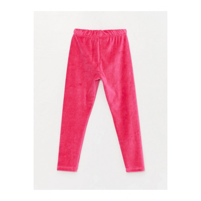 Beli Lastikli Basic Kız Çocuk Kadife Tayt