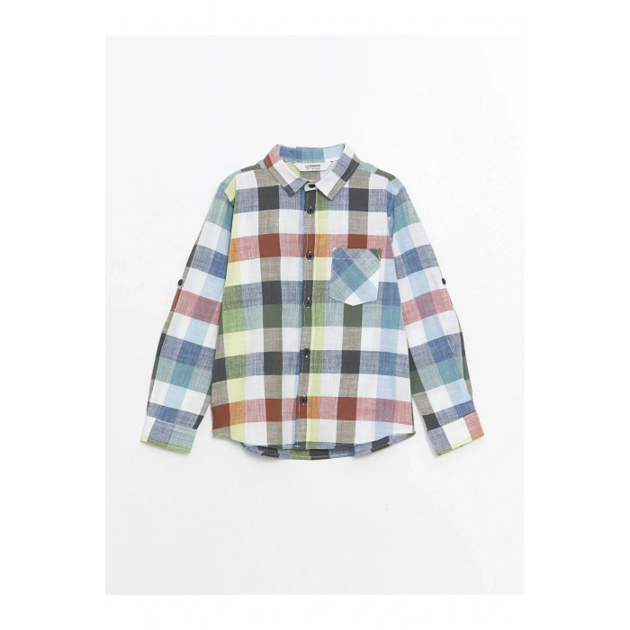 LCW Kids Ekose Uzun Kollu Erkek Çocuk Gömlek