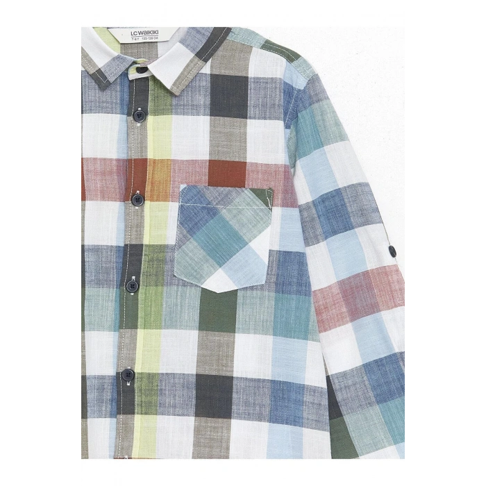 LCW Kids Ekose Uzun Kollu Erkek Çocuk Gömlek