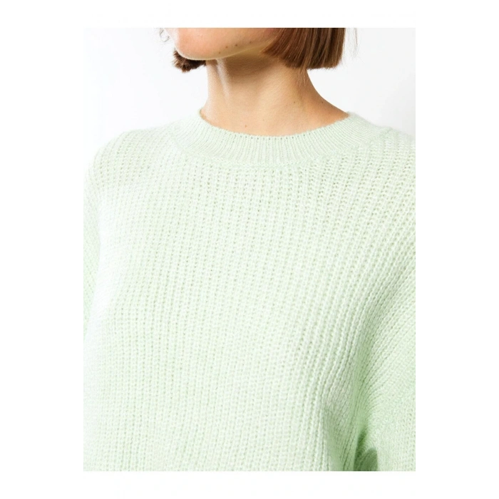 LCW Casual Bisiklet Yaka Düz Uzun Kollu Kadın Triko Kazak