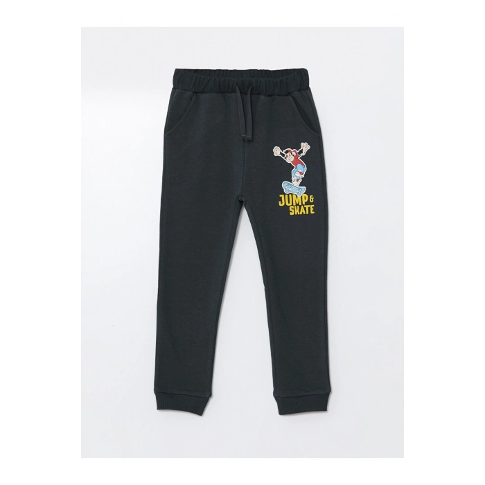 Beli Lastikli Nostaljik Maymun Erkek Bebek Jogger Eşofman Alt