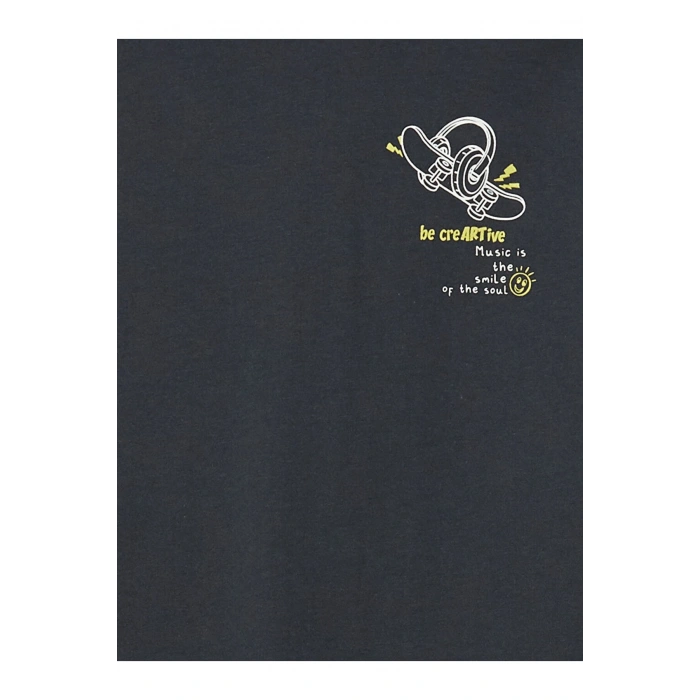 Bisiklet Yaka Uzun Kollu Baskılı Erkek Bebek Tişört