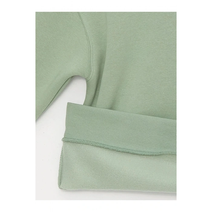 LCW Casual Bisiklet Yaka Nakışlı Uzun Kollu Oversize Kadın Sweatshirt