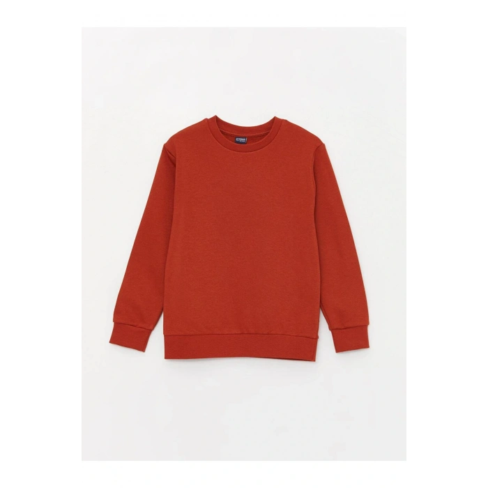 Bisiklet Yaka Basic Uzun Kollu Erkek Çocuk Sweatshirt