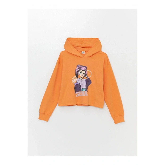 LCW Kids Kapüşonlu Kız Çocuk Sweatshirt