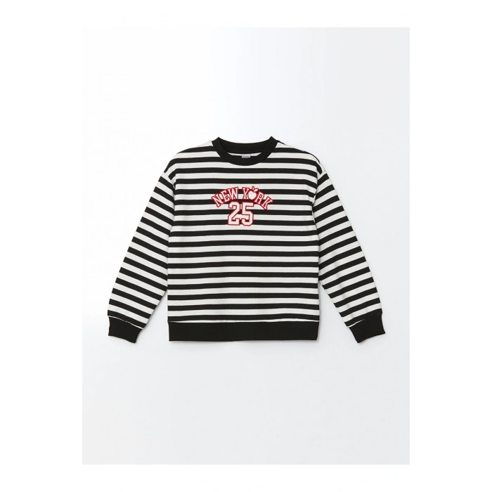 Lcwk Bisiklet Yaka Kız Çocuk Kalın Sweatshirt