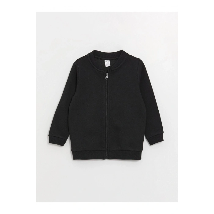 LCW baby Kolej Yaka Uzun Kollu Basic Erkek Bebek Fermuarlı Sweatshirt