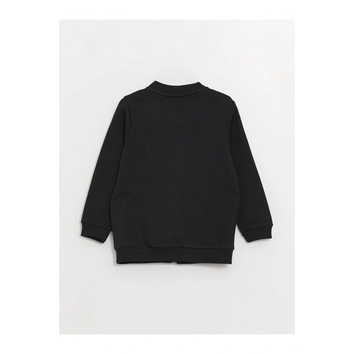 LCW baby Kolej Yaka Uzun Kollu Basic Erkek Bebek Fermuarlı Sweatshirt