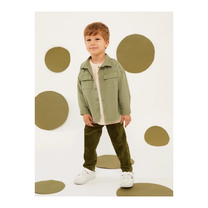 Beli Lastikli Kadife Erkek Bebek Eşofman Alt