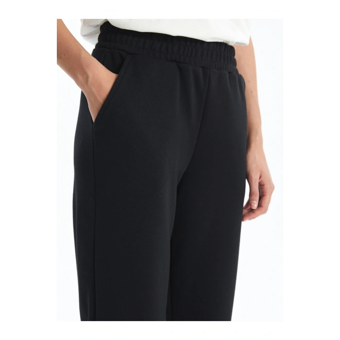Kadın Beli Lastikli Düz Jogger Eşofman Altı