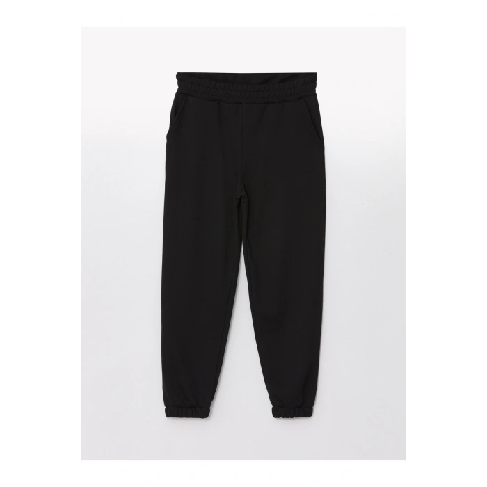 Kadın Beli Lastikli Düz Jogger Eşofman Altı