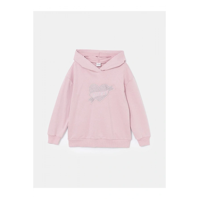 LCW Kids Kapüşonlu Kız Çocuk Sweatshirt (W4)