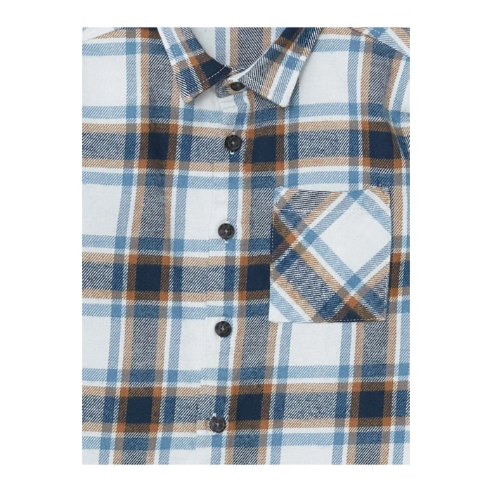 Lcwk Uzun Kollu Ekose Desenli Erkek Çocuk Oduncu Gömlek