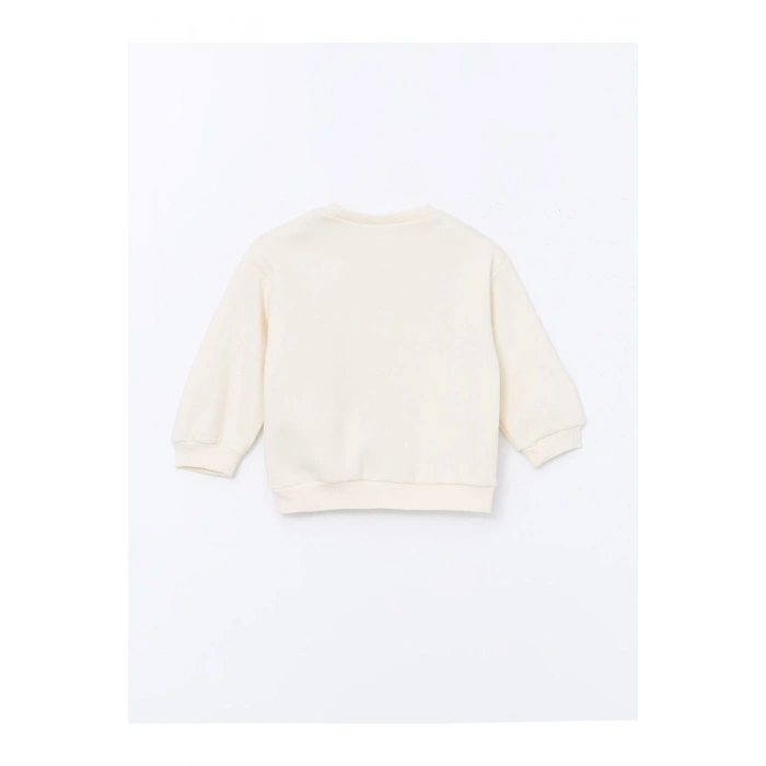 LCW Bisiklet Yaka Uzun Kollu Baskılı Kız Bebek Sweatshirt