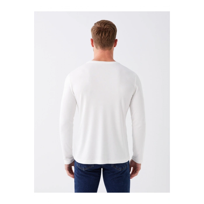 Bisiklet Yaka Uzun Kollu Erkek Tişört