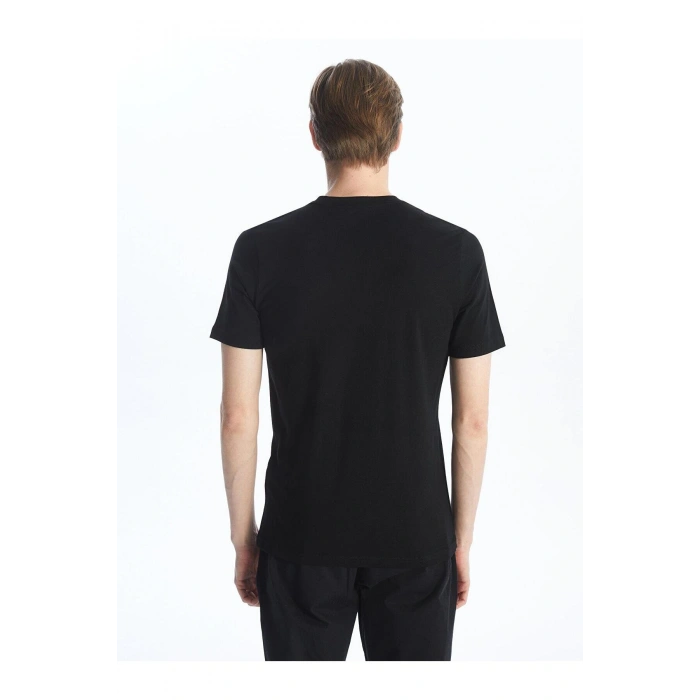 LCWAIKIKI Classic Bisiklet Yaka Kısa Kollu Baskılı Penye Erkek Tişört