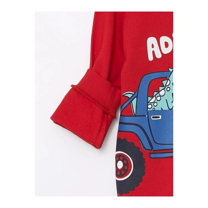LCW Kids  Bisiklet Yaka Baskılı Erkek Çocuk Sweatshirt