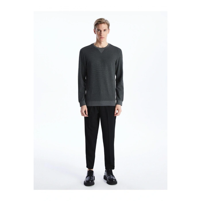 LCWAIKIKI Classic Bisiklet Yaka Uzun Kollu Erkek Sweatshirt