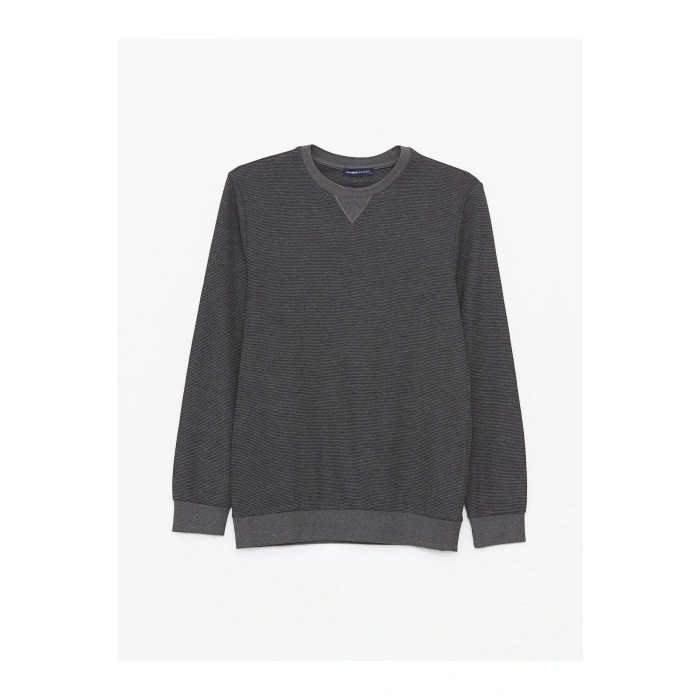 LCWAIKIKI Classic Bisiklet Yaka Uzun Kollu Erkek Sweatshirt