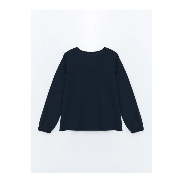 Bağlamalı Yaka Desenli Kadın Bluz