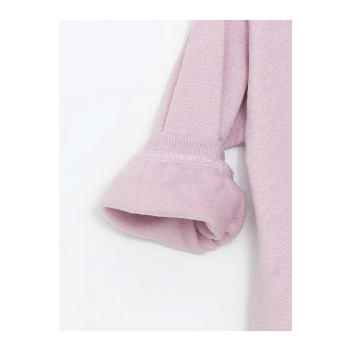 LCW Kids Bisiklet Yaka Kalın Baskılı Kız Çocuk Sweatshirt