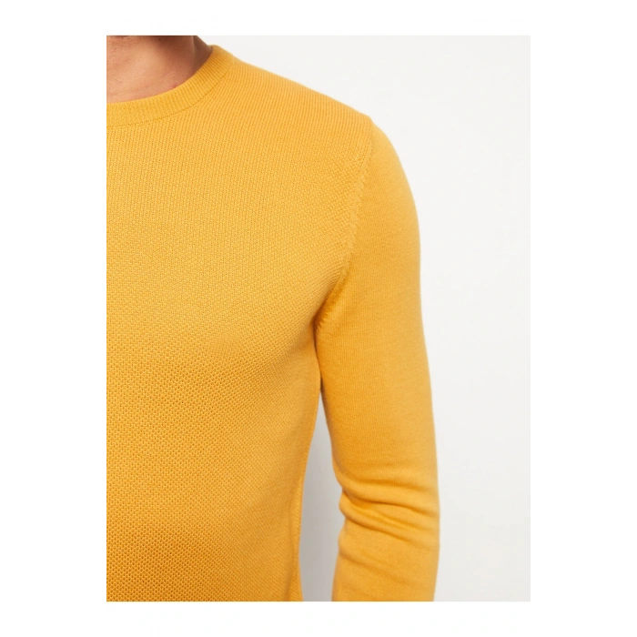 Bisiklet Yaka Uzun Kollu Erkek Triko Kazak