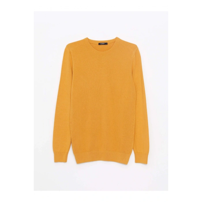 Bisiklet Yaka Uzun Kollu Erkek Triko Kazak