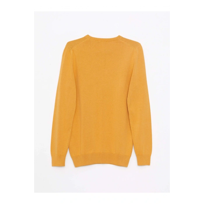 Bisiklet Yaka Uzun Kollu Erkek Triko Kazak