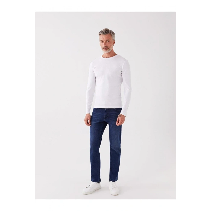 Classic Bisiklet Yaka Uzun Kollu Erkek Sweatshirt