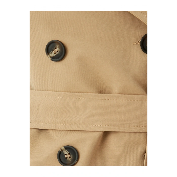 Kuşak Detaylı Kruvaze Düğmeli Trençkot