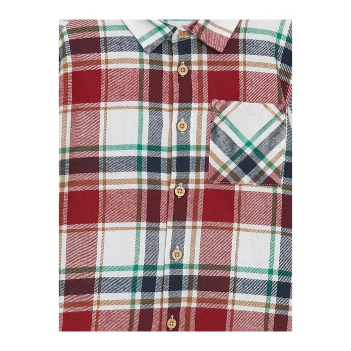 LCW Kids Ekoseli Uzun Kollu Ekose Desenli Erkek Çocuk Gömlek