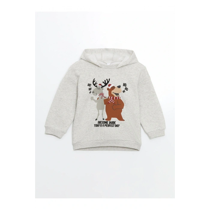 LCW Kids Kapüşonlu Erkek Çocuk Sweatshirt ve Eşofman Alt 2li