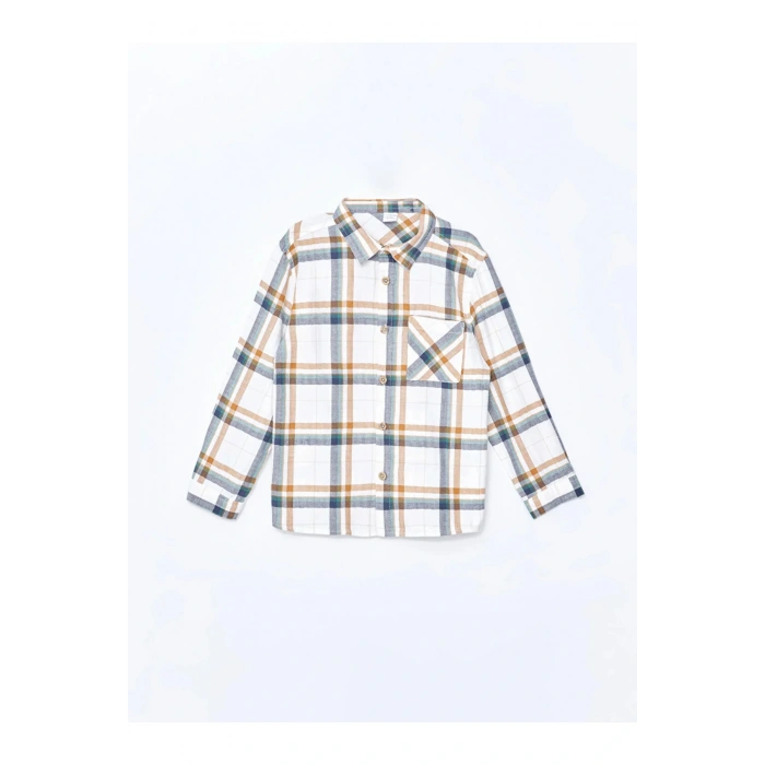 Uzun Kollu Erkek Bebek Ekose Gömlek