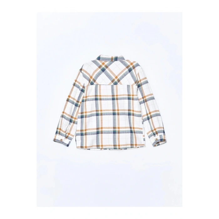 Uzun Kollu Erkek Bebek Ekose Gömlek