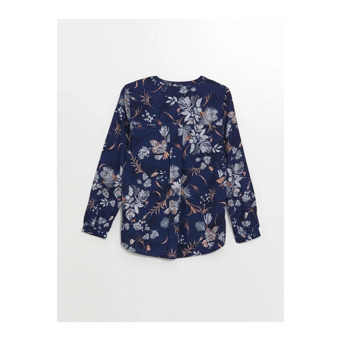 Lcw Grace Baskılı Kaçık Yaka Çiçekli Uzun Kollu Kadın Bluz