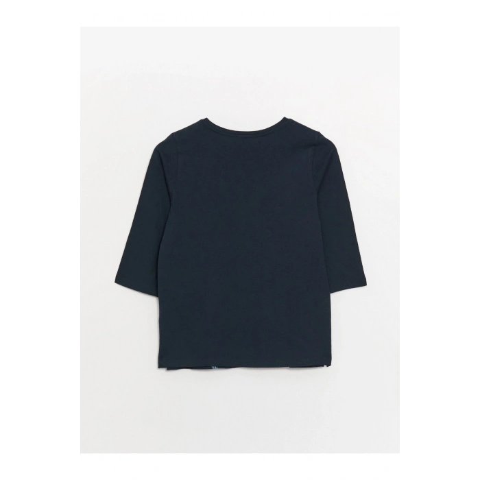 Bisiklet Yaka Çiçekli Kadın Bluz