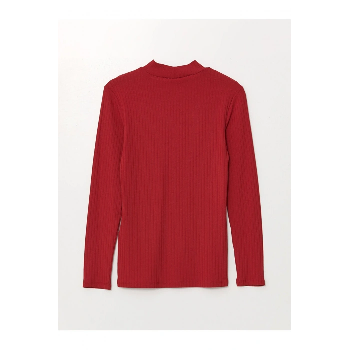 LCW Dik Yaka Düz Uzun Kollu Kadın Body