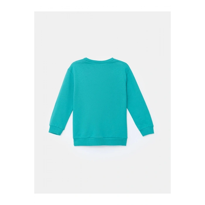 Lcw Kids Turkuaz Bisiklet Uzun Kollu Baskılı Erkek Bebek Sweatshirt Ve Eşofman Alt 2li Takım