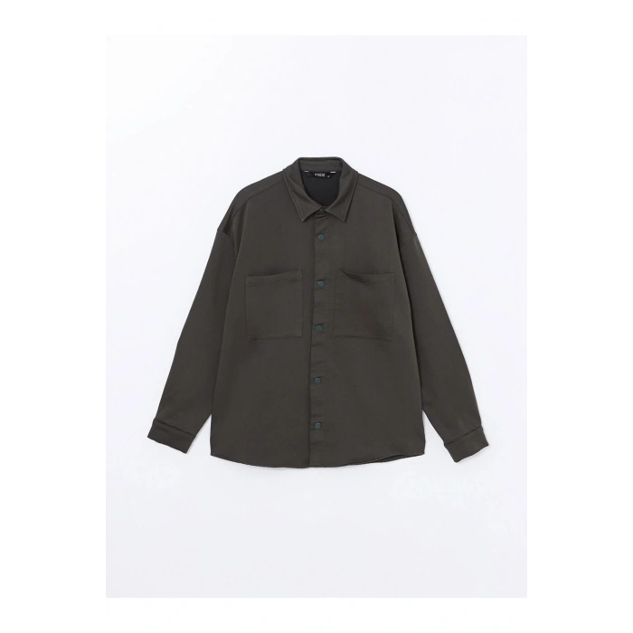 Rahat Kalıp Uzun Kollu Erkek Gömlek Ceket