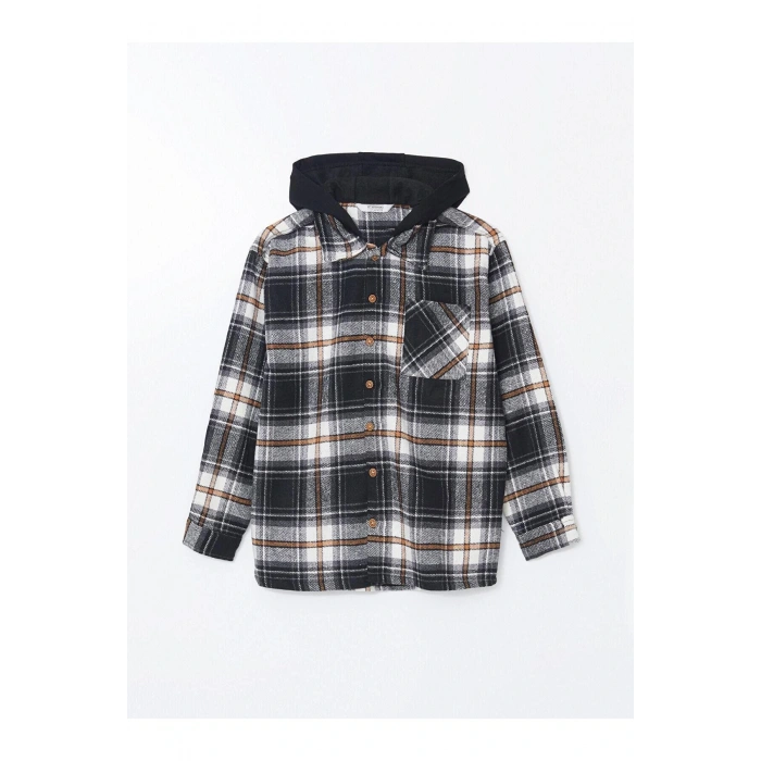 LCW Kids Ekoseli Rahat Kalıp Ekose Erkek Çocuk Gömlek Ceket