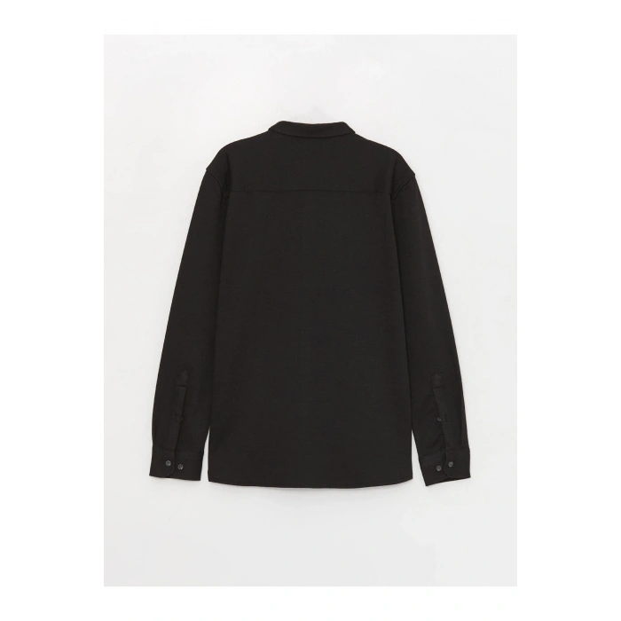 Slim Fit Uzun Kollu Armürlü Erkek Gömlek