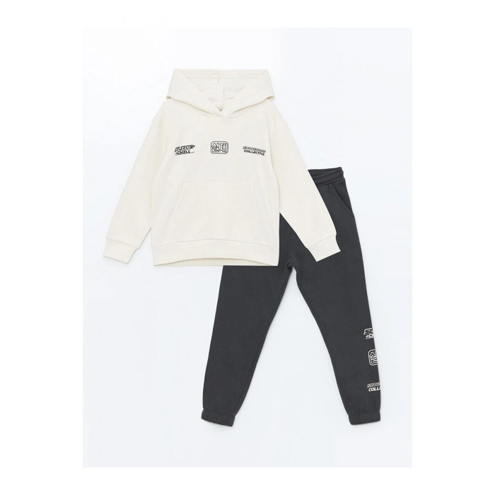 LCW Kids Kapüşonlu Erkek Çocuk Kalın Eşofman Takım